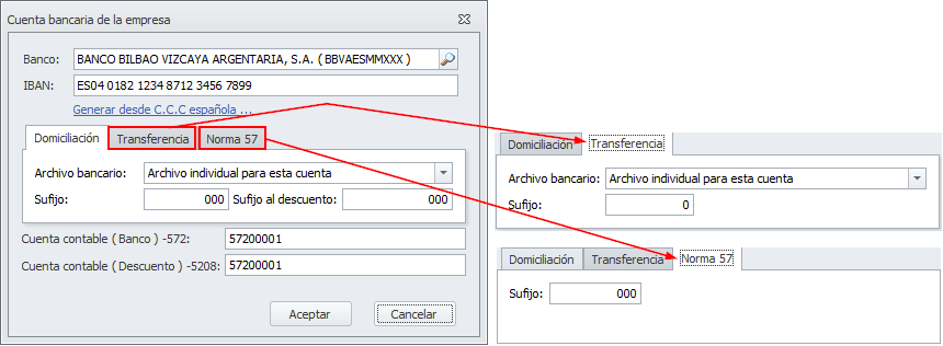 Cuenta bancaria de una empresa administradora