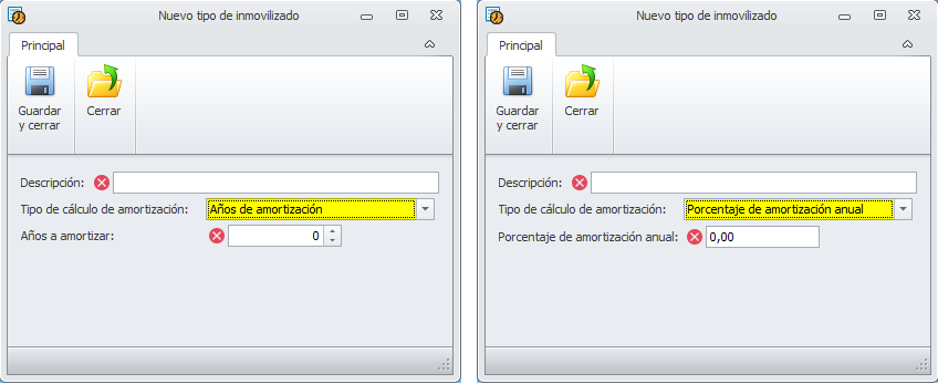 Tipos de inmovilizado